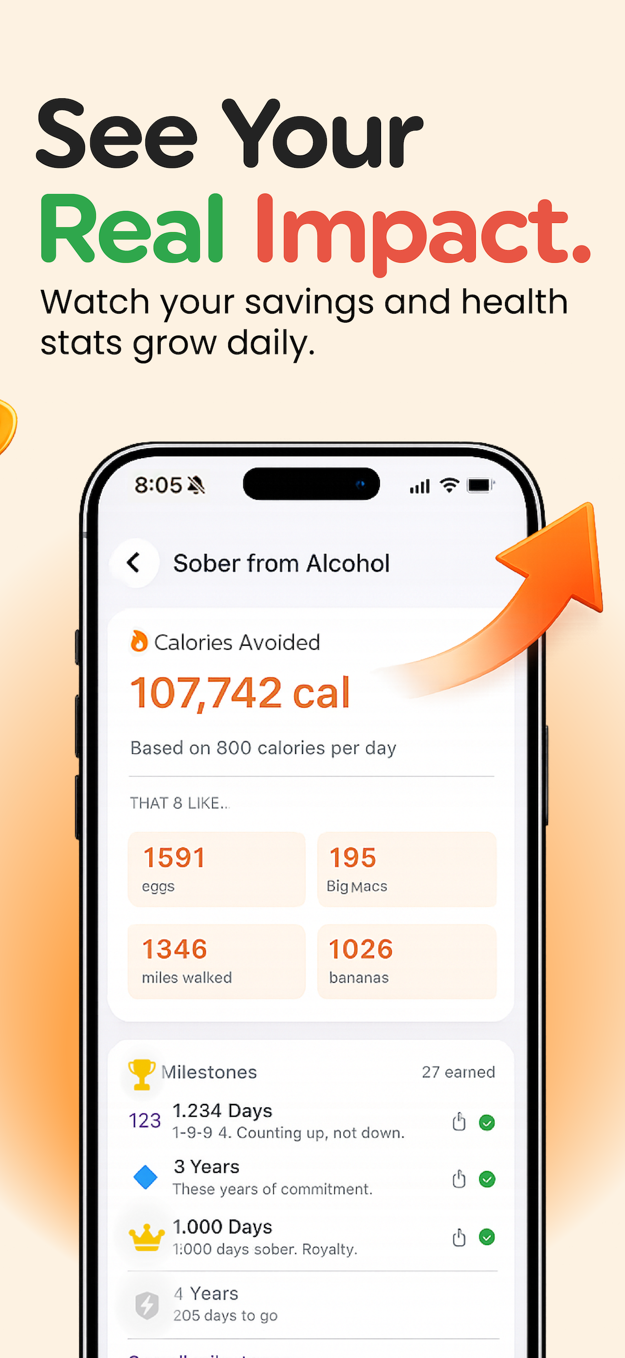 Stay Stoked app screenshot: savings